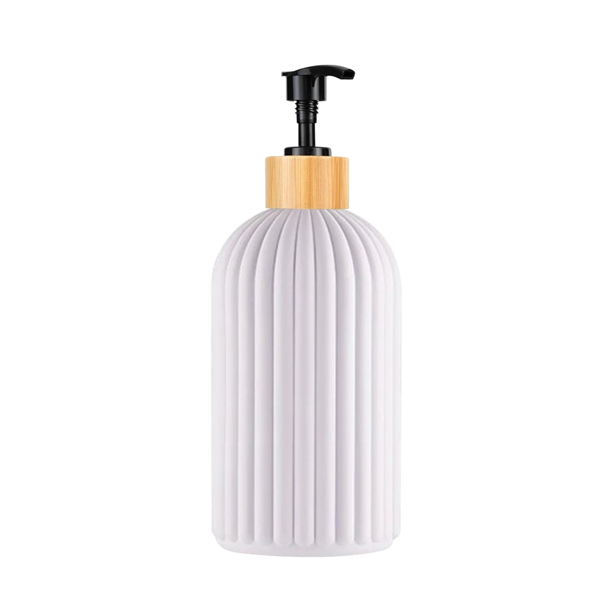 Ribbed Soap Dispenser & Storage Set | Modern Bathroom Organization