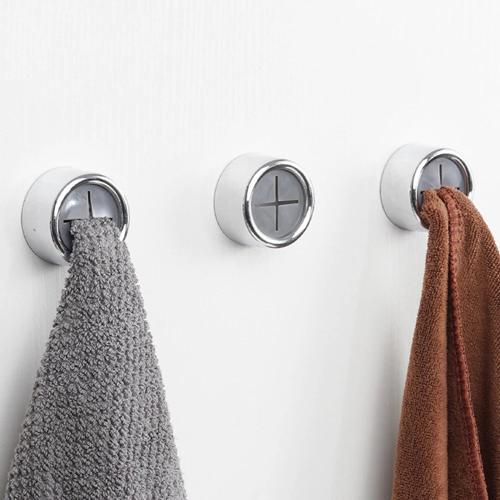 Push-In Towel Grip Holder — No-Drill Wall Mount, Set of 3
