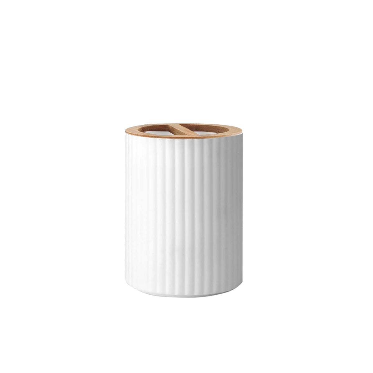 Ribbed Soap Dispenser & Storage Set | Modern Bathroom Organization