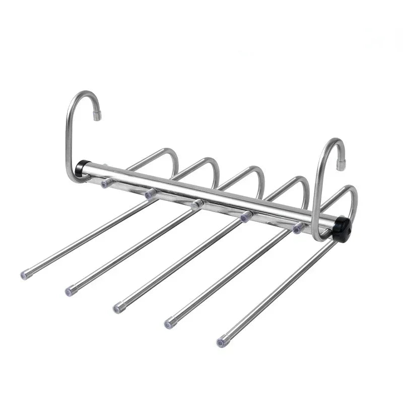 Space-Saving Folding Pants Hanger | Multi-Layer Closet Organizer