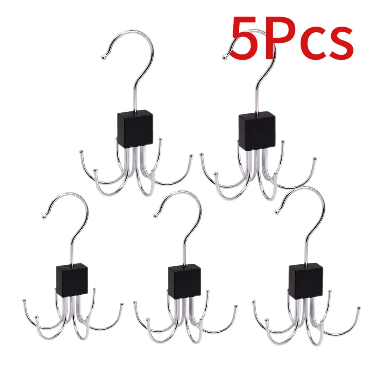 Multi-Hook Rotating Belt & Accessory Organizer | Closet Storage