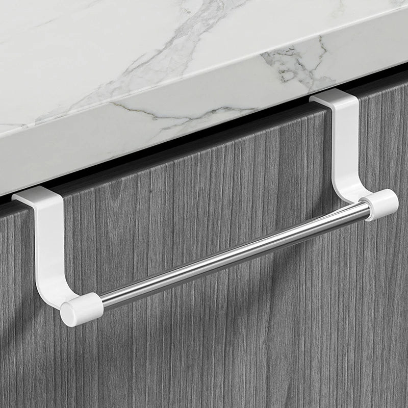 No-Drill Over-Door Towel Rack — Cabinet & Drawer Hanging Holder