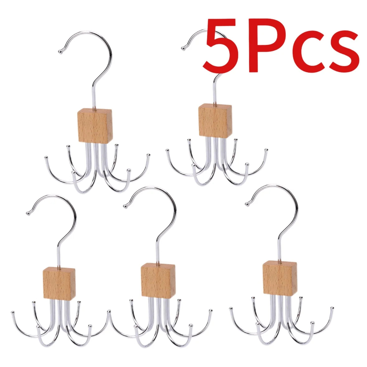 Multi-Hook Rotating Belt & Accessory Organizer | Closet Storage