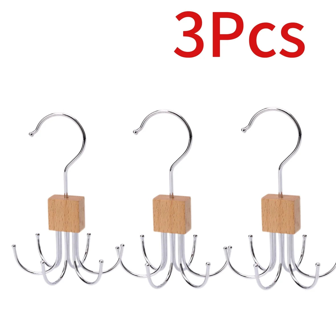 Multi-Hook Rotating Belt & Accessory Organizer | Closet Storage
